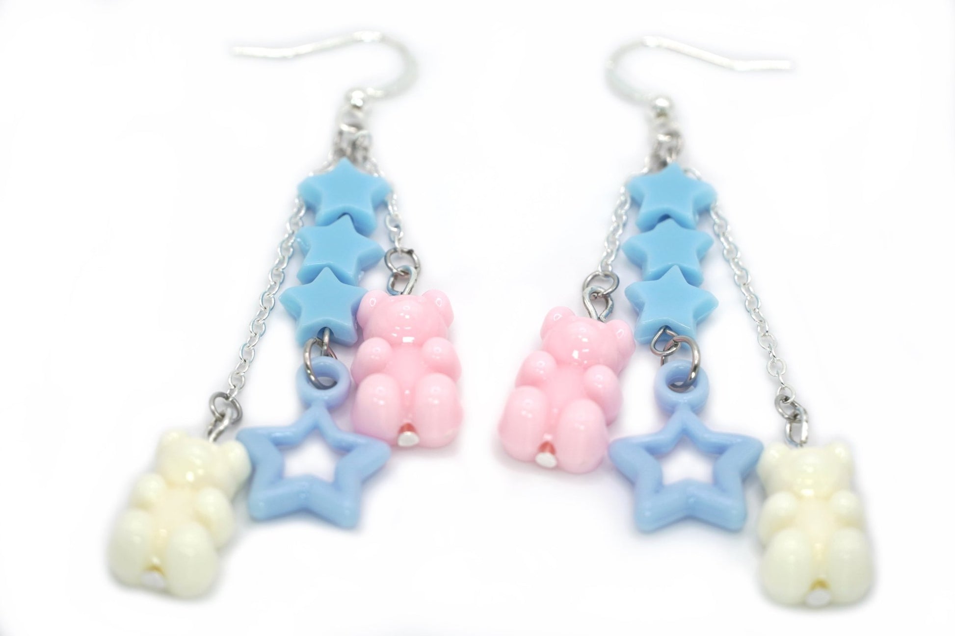 Gummy Bear Star Earrings, Trans Pride Jewelry, LGBTQ Gift - Dekowaii Jewelry Company