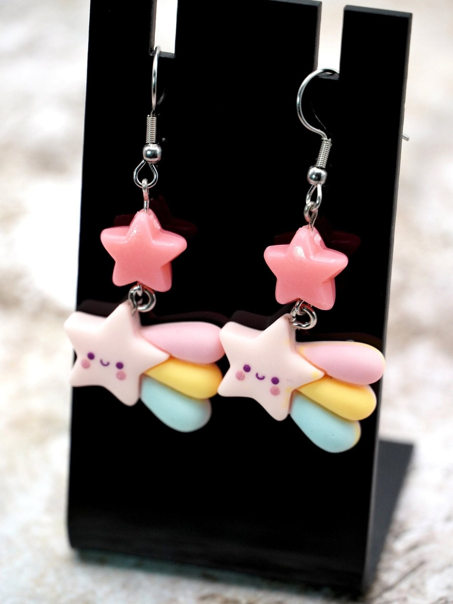 Shooting Star Earrings and Mystery Blind Bag Pair of Earrings, Cute Spring Fashion Earrings - Dekowaii Jewelry Company